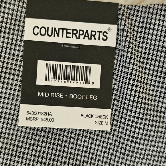 Counterparts Pants - Counterparts Black and White Houndstooth Pants